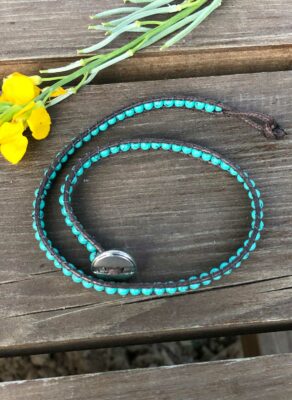 Glass Bead Handmade Wrap Bracelet-Anklet (0265)