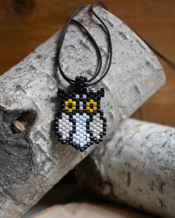 Miyuki Handmade Owl Necklace (2338) - Hayal Gezgini